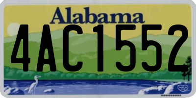 AL license plate 4AC1552