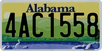 AL license plate 4AC1558