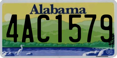AL license plate 4AC1579