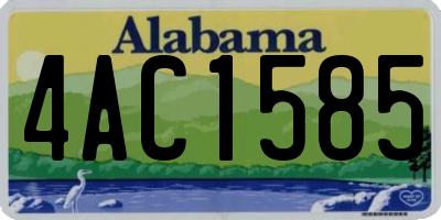 AL license plate 4AC1585