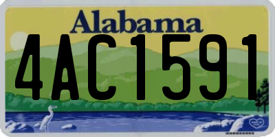 AL license plate 4AC1591