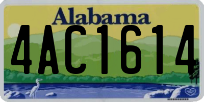 AL license plate 4AC1614