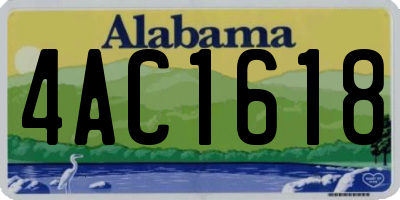 AL license plate 4AC1618