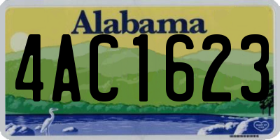 AL license plate 4AC1623