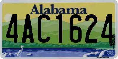 AL license plate 4AC1624