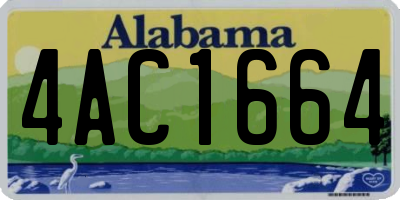 AL license plate 4AC1664