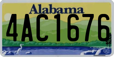 AL license plate 4AC1676