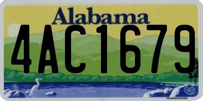 AL license plate 4AC1679