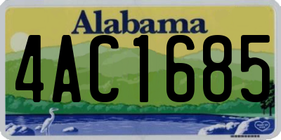 AL license plate 4AC1685