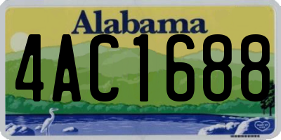 AL license plate 4AC1688