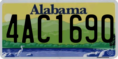 AL license plate 4AC1690