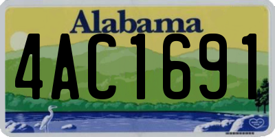 AL license plate 4AC1691