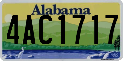 AL license plate 4AC1717