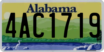 AL license plate 4AC1719