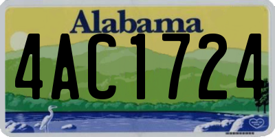 AL license plate 4AC1724