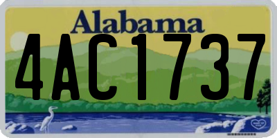 AL license plate 4AC1737