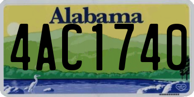 AL license plate 4AC1740