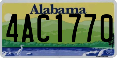 AL license plate 4AC1770
