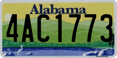 AL license plate 4AC1773