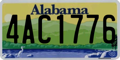 AL license plate 4AC1776