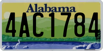 AL license plate 4AC1784
