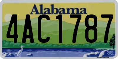 AL license plate 4AC1787
