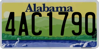 AL license plate 4AC1790