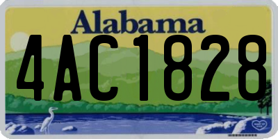AL license plate 4AC1828
