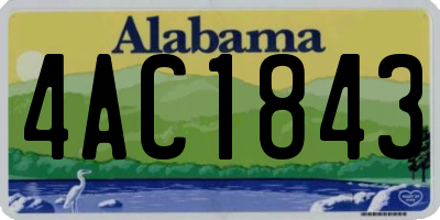 AL license plate 4AC1843