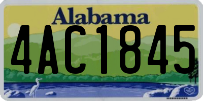 AL license plate 4AC1845