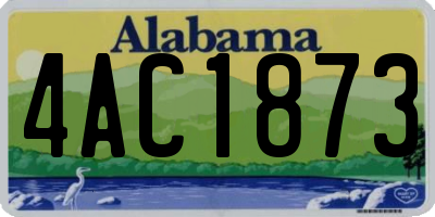 AL license plate 4AC1873