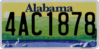 AL license plate 4AC1878