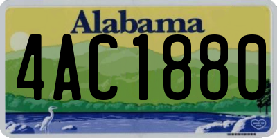AL license plate 4AC1880