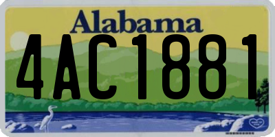 AL license plate 4AC1881