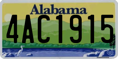 AL license plate 4AC1915