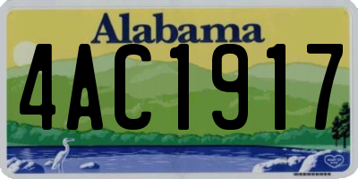 AL license plate 4AC1917