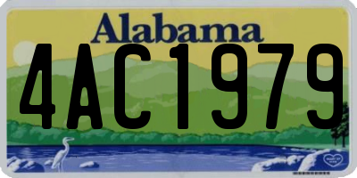 AL license plate 4AC1979