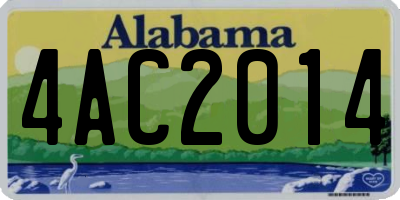AL license plate 4AC2014