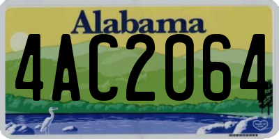AL license plate 4AC2064