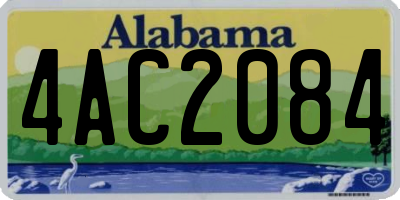 AL license plate 4AC2084