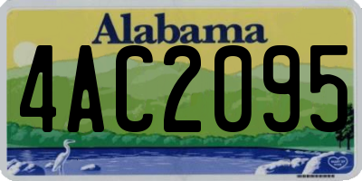 AL license plate 4AC2095