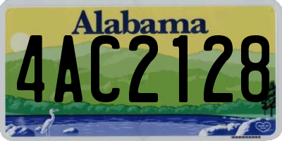 AL license plate 4AC2128