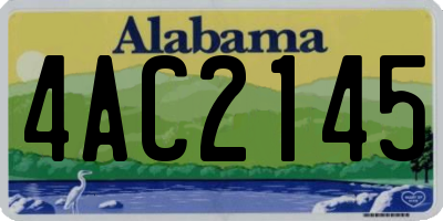 AL license plate 4AC2145