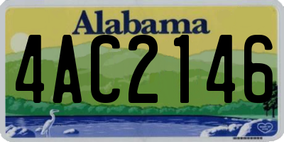 AL license plate 4AC2146