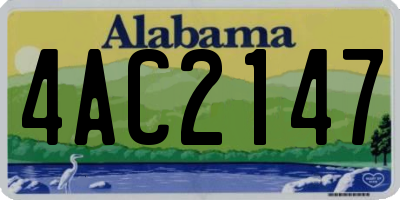 AL license plate 4AC2147