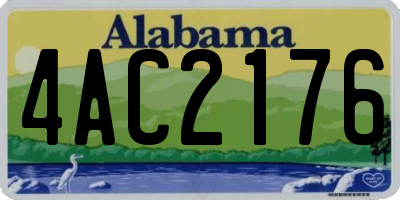 AL license plate 4AC2176