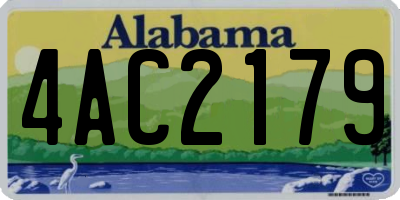 AL license plate 4AC2179