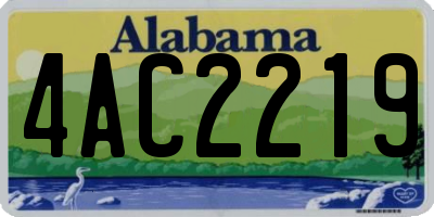 AL license plate 4AC2219