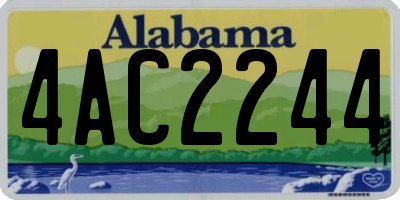 AL license plate 4AC2244