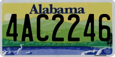 AL license plate 4AC2246